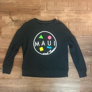 American Eagle Outfitters x Maui and Sons Black Crewneck Sweater Size Small